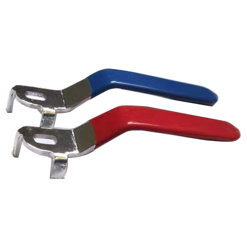 [Australia - AusPower] - 2 Pcs Red Valve Handle Hole Size 6x10mm,Hole Thickness 2.5mm,Total length 120mm（6x10x2.5mm） 2 Pcs 