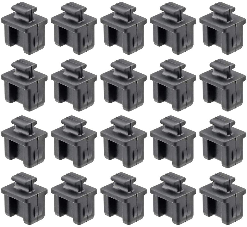 [Australia - AusPower] - Niooliuk Pack of 30 SFP Silicone Protectors Cap Port Cover Anti Dust 14mmx12mmx17mm Black 