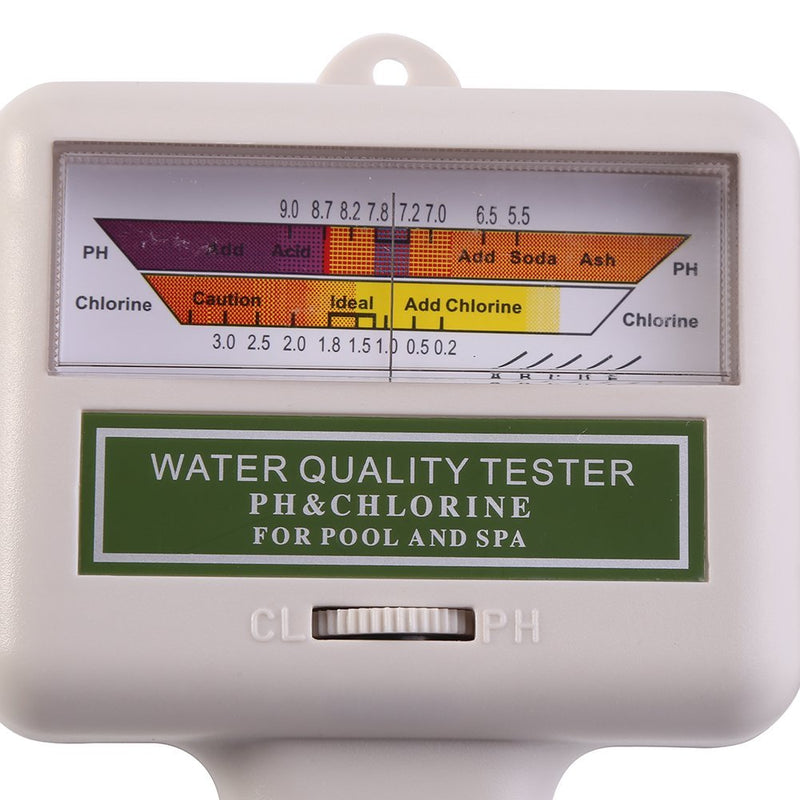 [Australia - AusPower] - PH Tester, Portable 2 in 1 PH & CL2 Chlorine Level Meter Water Quality Analysis Measurement Monitor Checker for Swimming Pool, Spa Water, Water Spring 