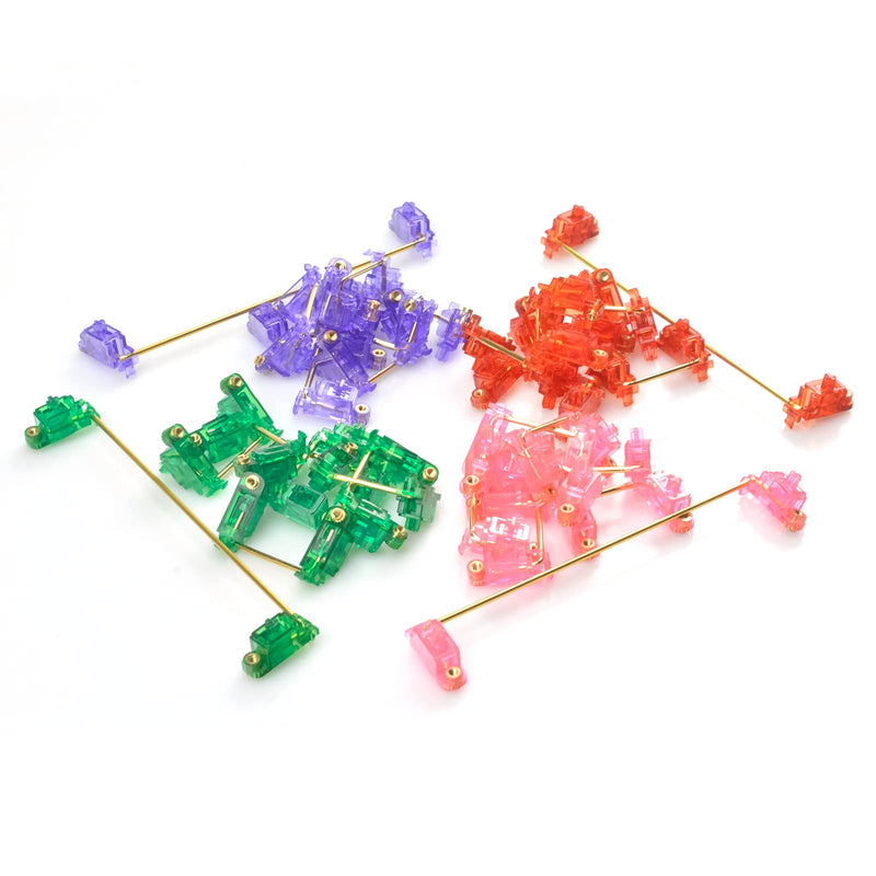[Australia - AusPower] - Gold-Plated PCB Screw-in Stabilizers， 2u 6.25u 7u，Keyboard Stabilizers ，with Nylon Washers （Golden Wire+Red 60/87 Keyboard） Golden wire+ Red 60/87 Set 