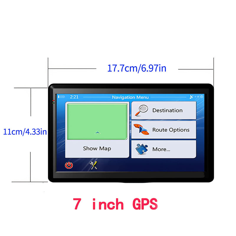 [Australia - AusPower] - FUOBECIE GPS Navigator, GPS Navigator 7Inch Navigation Display 800*480 Head Up Navigator Device High Definition Car Navigation Gauge GPS Navigation Scanner 