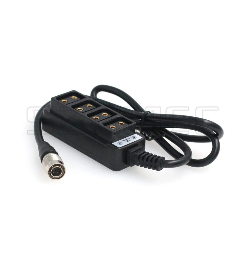 [Australia - AusPower] - SZRMCC Hirose 4 Pin 12V Power Out to 4 D tap Splitter P tap Splitter Cable for Sony F5 F55 FS7 Camera (6''inch) 6''inch 