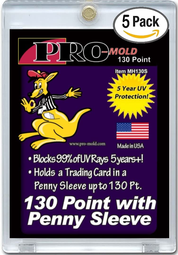 [Australia - AusPower] - 5-Count Pro-Mold 130pt. Magnetic ONE Touch Card Holders Holds Sleeved Card MH130S 