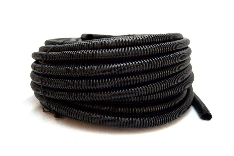 [Australia - AusPower] - Wire Loom Black 20' Feet 1/2" Split Tubing Hose Cover Auto Home Marine 1/2" (13mm) 