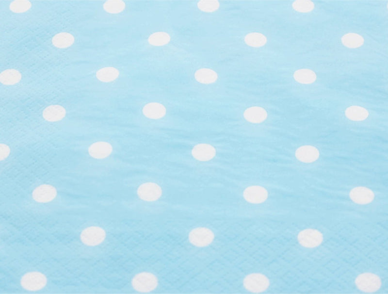 [Australia - AusPower] - Anyneo Striped Chevron Polka Dot Blue Paper Beverage Napkins 60 Count 60 Count (Pack of 1) 
