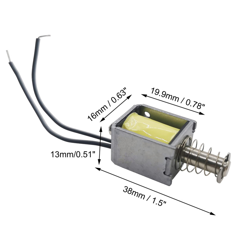 [Australia - AusPower] - 2PCS Mini Push Pull Linear Solenoid Electromagnet Adjustable 10mm Stroke DC 12V 42? 0.28A Open Frame Mini Frames Actuator Electric DC Magnet Solenoid DS-0520S 