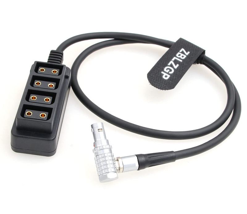 [Australia - AusPower] - ZBLZGP Right Angle 2 Pin Male to 4 D-tap Female Splitter 12V Ooutput Cable for ARRI RED DSMC2/TILTA 