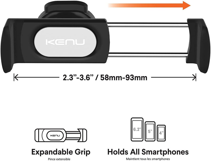 [Australia - AusPower] - Kenu Airframe Pro | Universal Vent Car Phone Mount Holder for iPhone, Android, Pixel, Samsung, LG, Moto, Huawei, Nokia, and Large to XL Smartphones Black Large to XL Phones 