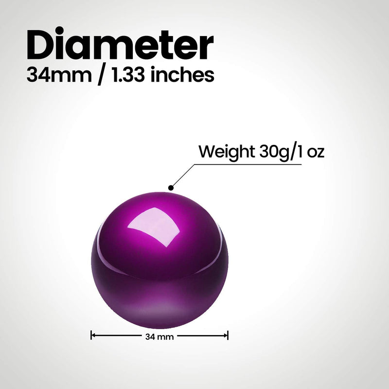 [Australia - AusPower] - Perixx PERIPRO-303GP Small Trackball, 1.34 Inches Replacement Ball for Perimice and M570, Glossy Purple 