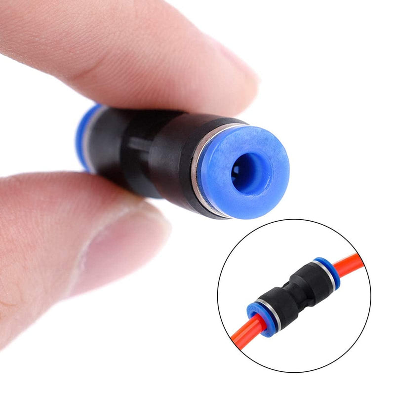 [Australia - AusPower] - 80Pcs Straight Push in Connectors Quick Release Pneumatic Connectors Air Line Quick Connect Fittings Kit for 1/4 5/16 3/8 1/2 inch Tube OD 