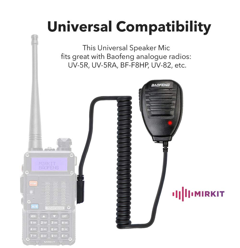 [Australia - AusPower] - Original Baofeng Mic for Ham Radio Most Wanted Among Baofeng UV-5R Accessories. Shoulder Speaker Compatible with Baofeng bf-f8hp UV-5R UV-5R Plus UV-82 UV-82hp can be Used as Police Radio Mic 