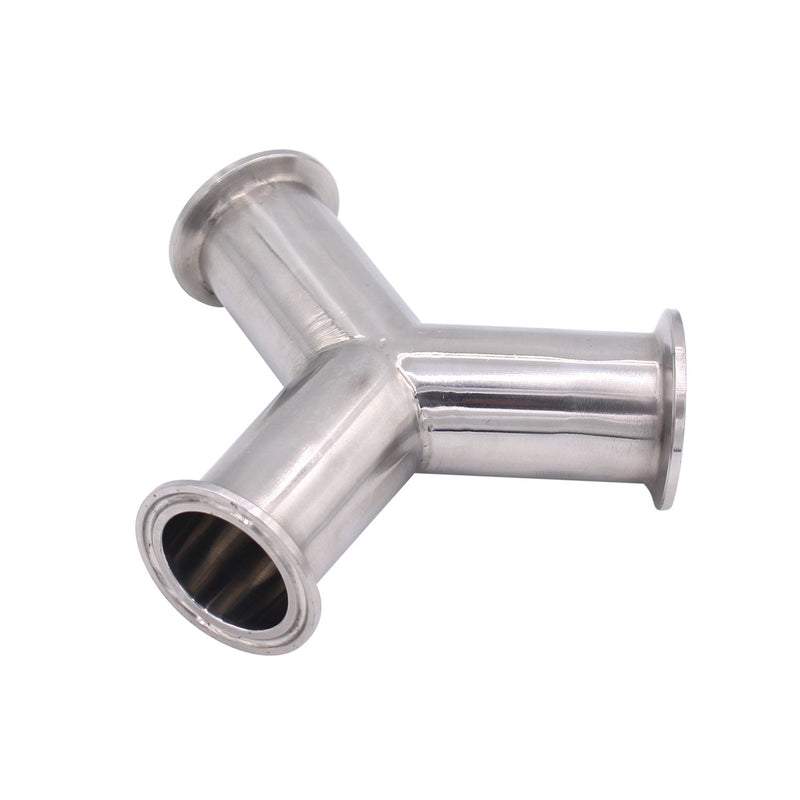 [Australia - AusPower] - DERNORD Tri Clamp Wye Clamp End True Y Type Cross Tee Tube Stainless Steel 304 Three Way Elbow 1.5 Inch Pipe OD 