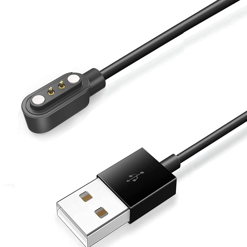 [Australia - AusPower] - Compatible with 3Plus Vibe Plus Charger, Lamshaw Magnetic USB Charging Cable Replacement Charger Cable Compatible with 3Plus Vibe Plus/Vibe+ Smartwatch (Black) Black 