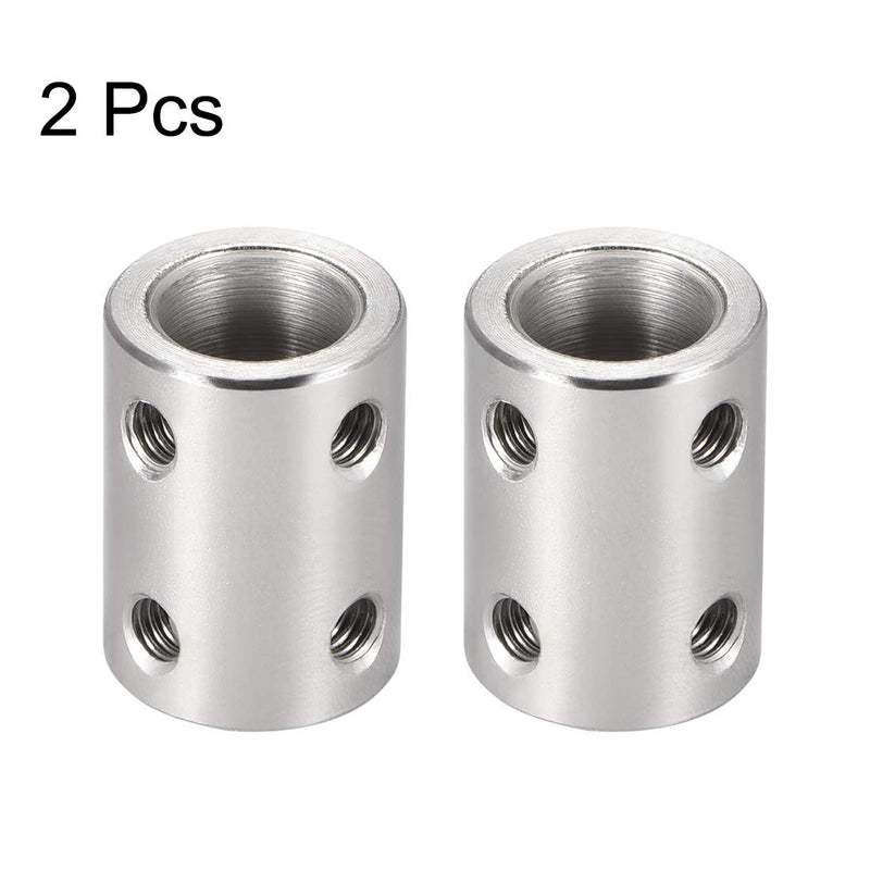 [Australia - AusPower] - uxcell 10mm to 10mm Bore Rigid Coupling Set Screw L22XD16 Stainless Steel,Shaft Coupler Connector,Motor Accessories,2pcs 