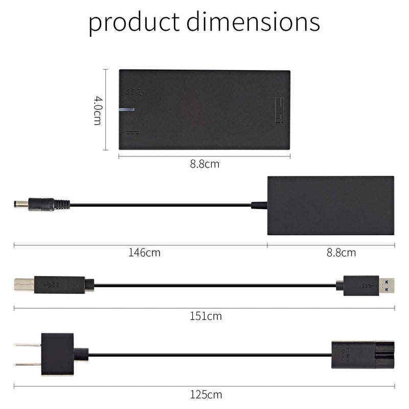 [Australia - AusPower] - Xbox Kinect Adapter Charger for Xbox One S/X Kinect 2.0 Sensor and Windows PC Interactive APP Program Development Adapter Power Supply Connect to PC Via USB 3.0 
