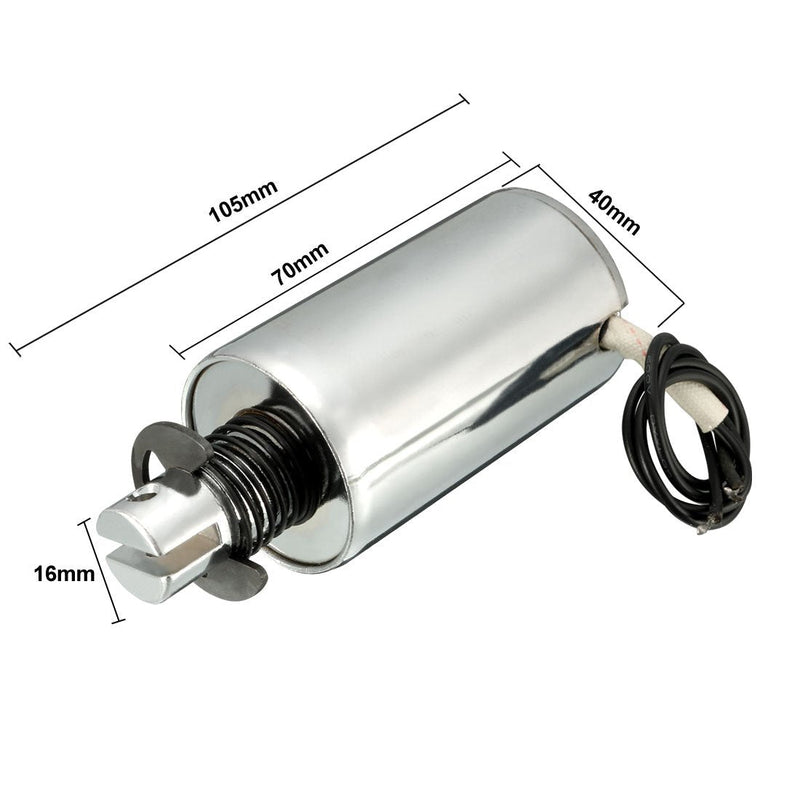 [Australia - AusPower] - uxcell DC 12V 60-120N Force 10mm Stroke,Pull Type,Tubular Solenoid Electromagnet,Linear Motion, MQ8-Z57B 