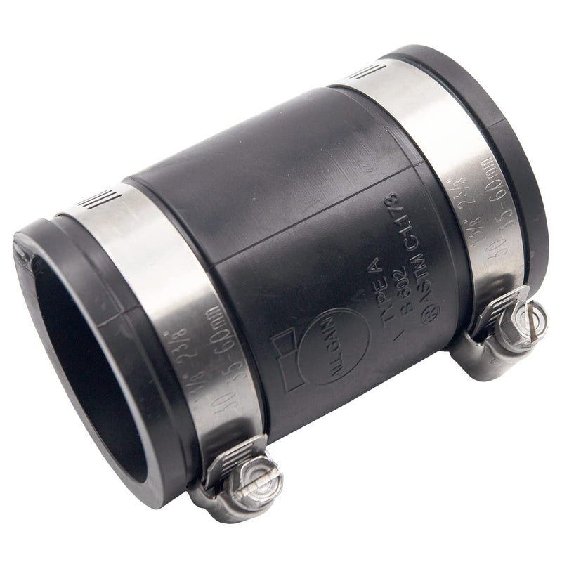 [Australia - AusPower] - Supplying Demand 86001 Flexible Rubber Pipe Coupling with Stainless Steel Clamps 1 1/2 Inch to 1 1/2 Inch 1 1/2″ X 1 1/2″ 