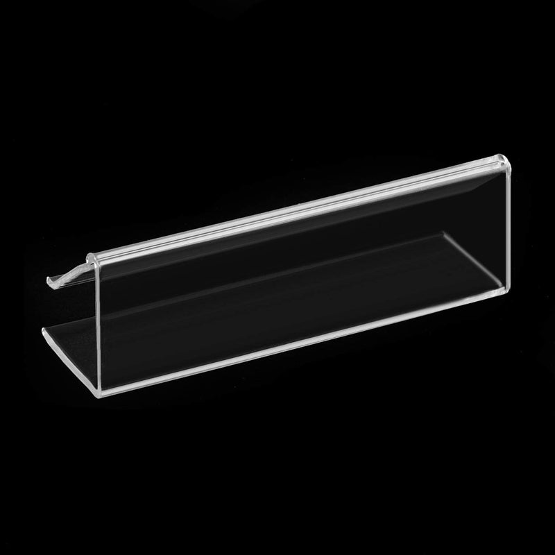 [Australia - AusPower] - Pack of 25 – Clear Plastic Shelf Label Holder, Wood Shelf Sign and Ticket Holder, Clips On to Shelves 5/8" to 3/4" Thick - Length of Label Area, 3" X Height of Label Area, 7/8" "Inserts NOT Included" 