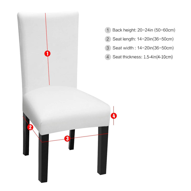 [Australia - AusPower] - Fuloon 4 Pack Super Fit Stretch Removable Washable Short Dining Chair Protector Cover Seat Slipcover for Hotel,Dining Room,Ceremony,Banquet Wedding Party White 