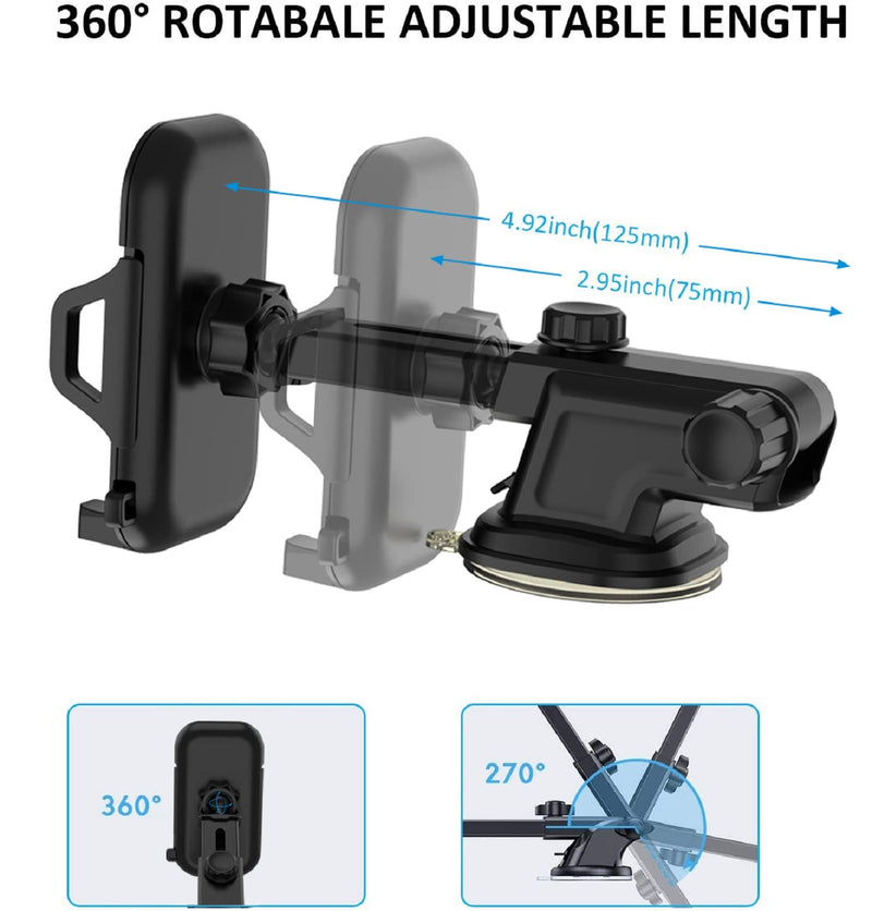 [Australia - AusPower] - Car Phone Mount Holder for Samsung Galaxy S21 S20 S22 Plus Ultra FE 5G,A21 A52 A12 A50 A20 A10E A31 A11 A02S A6,Google Pixel 4A 5G/5 4 XL 3A 3 and All Cell Phone,Windshield/Dashboard/Window+Air Vent 