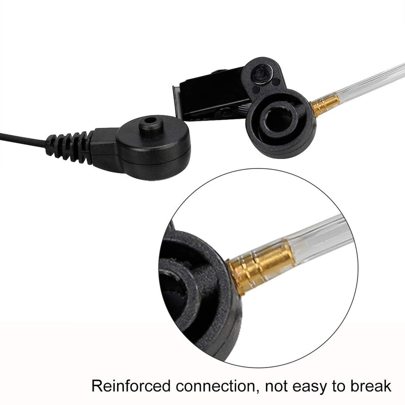 [Australia - AusPower] - Retevis Walkie Talkie Earpiece with Mic, 2 Pin Acoustic Tube Headset, Compatible with Retevis RT22 RT21 H-777 RT68 pxton Arcshell Two Way Radios, Security 2 Way Radio Headset with Coil Design(10 Pack) 
