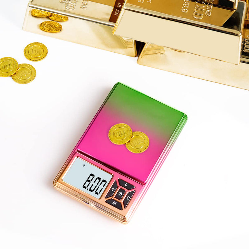 [Australia - AusPower] - GRAM PRES Digital Pocket Scale 300g/0.01g, Small Digital Scales Grams and Ounces, Herb Scale, Jewelry Scale, Portable Travel Food Scale Gold 