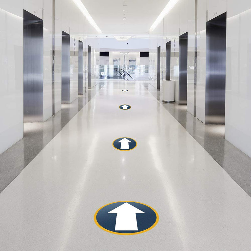 [Australia - AusPower] - 10 PCS Arrow Floor Sticker Directional Floor Decal Arrow Vinyl Sign Non-Slip Removable Reusable Commercial Grade Arrow Sign 10" Diameter Arrow Sign 