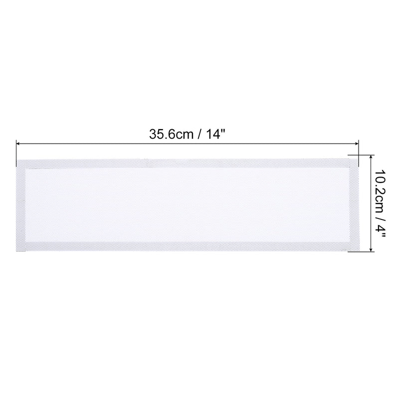[Australia - AusPower] - PATIKIL 4"x14" Magnetic Vent Cover, 4 Pack Floor Wall Air Registers Cover Strong Magnet Vent Screen Mesh for Blocking Hair Dust Debris, White 4"x14" 