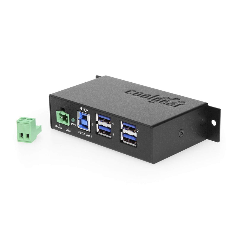 [Australia - AusPower] - Coolgear 4 Port USB 3.2 Gen 1 Powered Hub w/ESD Surge Protection 
