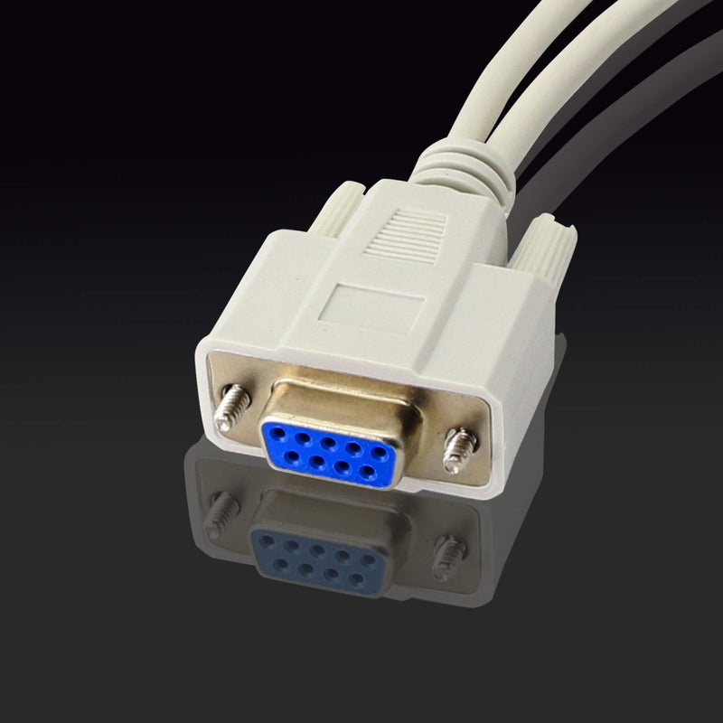 [Australia - AusPower] - PNGKNYOCN 30cm DB9 Y Splitter Cable DB9 9 Pin 1 Female ale to 2 Male Rs232 Serial Splitter Adapter Straight-Through Cable YOUCHENG for Connect Various Serial Interface Devices 