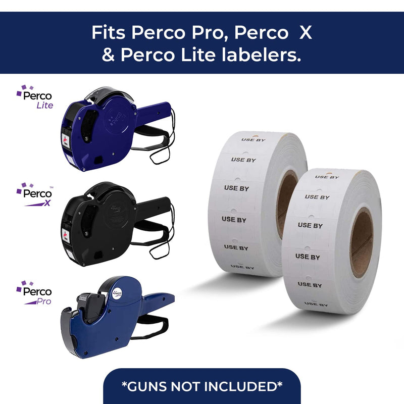 [Australia - AusPower] - Perco"USE by" 1 Line Labels - 1 Sleeve, 8,000 USE by Labels for Perco 1 Line Date Guns 1- Sleeve White 