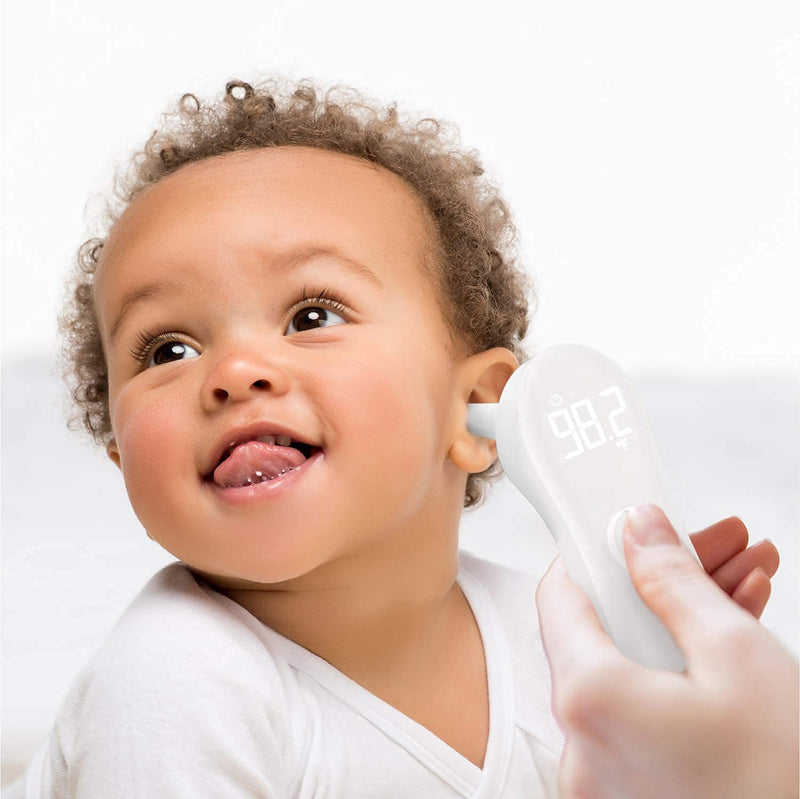 [Australia - AusPower] - Elepho eTherm Ear & Forehead Thermometer | Infrared & Digital Thermometers for Adults, Kids, Babies & Infants | Instantly & Accurately Reads Temperature | Slim Design, Easy to Read Large LCD Display… 