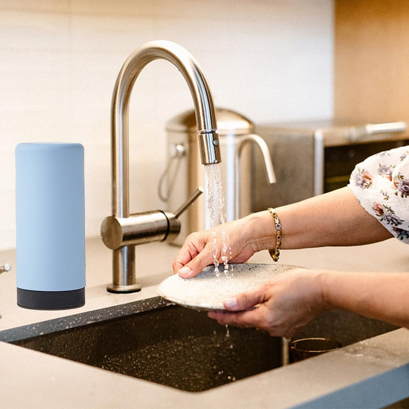 [Australia - AusPower] - Dish Soap Silicone Dispenser Refillable Dish Washing Liquid Dispenser Silicone Divided Bottle Squeeze Dish Soap Dispenser Hand Soap Bottle Dishwashing Liquid Dispensing (Size:240ml) 240ml 