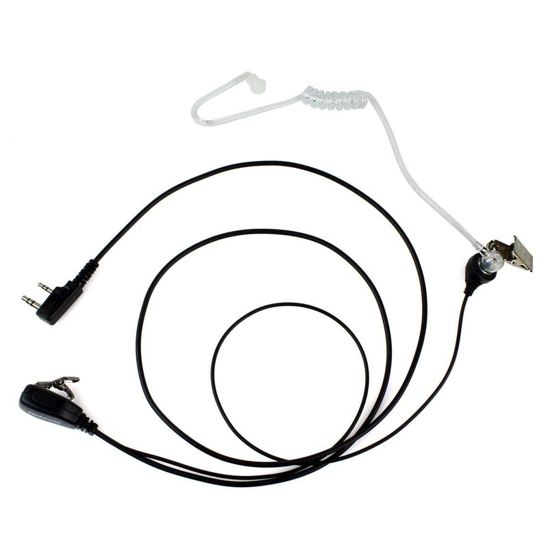 [Australia - AusPower] - Retevis 2 Pin PTT Mic Covert Acoustic Tube Earpiece Headset for Kenwood PUXING Baofeng UV-5R UV-5RA 888S Retevis H777 RT7 RT21(1 Pack) 