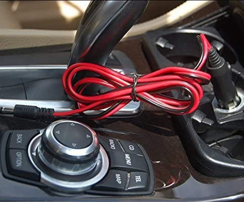 [Australia - AusPower] - DC Car Charger Cable 4ft - 12-24V DC Car Charger Auto Power Supply Cord Cigarette Lighter Male Plug to DC 5.5mm x 2.1mm Connector Extension Cord for Portable DVD Player, Car, Camera 