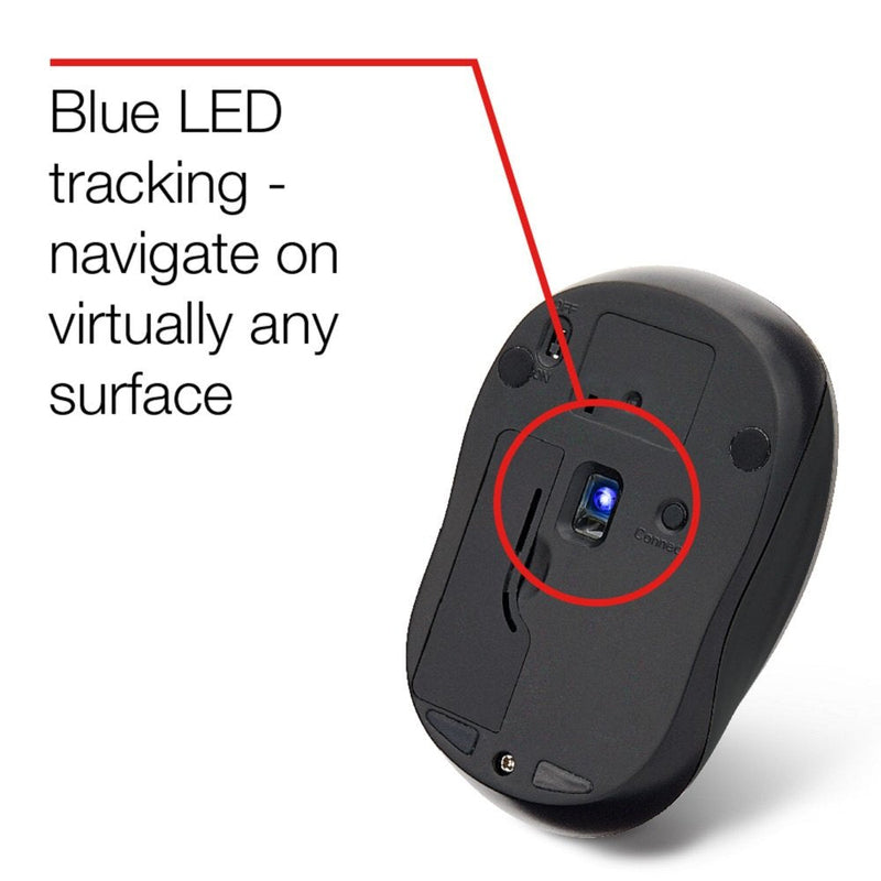 [Australia - AusPower] - Verbatim Silent Wireless Blue LED Mouse - Silver Silver Mouse 