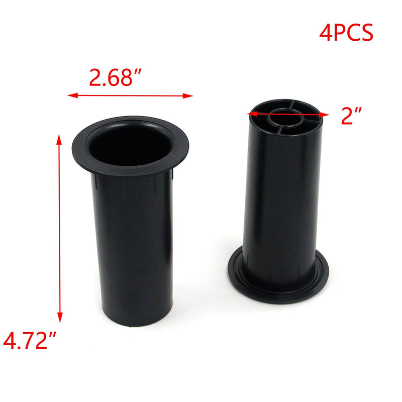 [Australia - AusPower] - T Tulead 4.72"x2.68" Speaker Port Tubes ABS Speaker Cabinet Port Tube Black Bass Air Ports 2-Inch Installation Diameter Pack of 4 4.72"x2.68",4pcs 