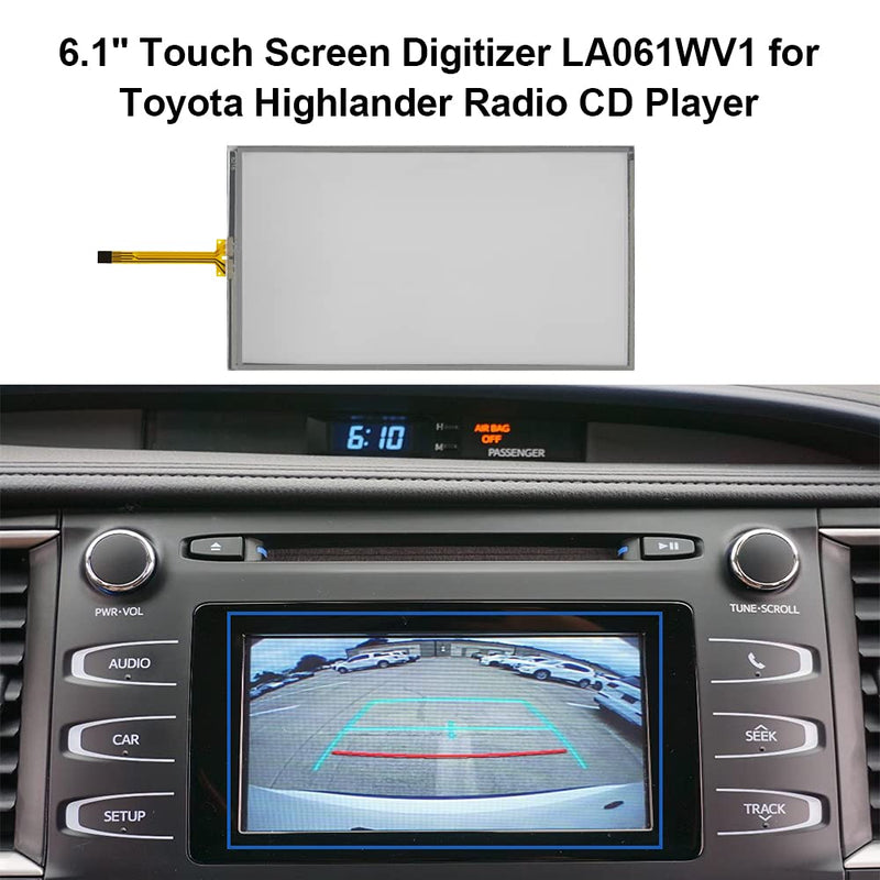 [Australia - AusPower] - BENET 6.1'' Touch Screen Digitizer Compatible for Toyota 4Runner Tacoma Highlander Tundra Radio CD 
