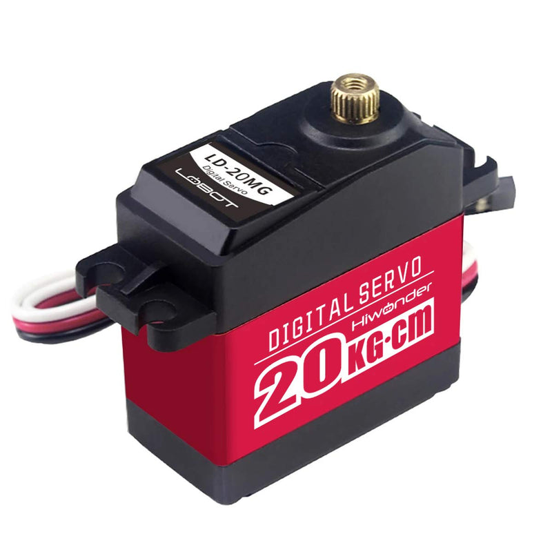 [Australia - AusPower] - 20KG Digital Servo Full Metal Gear High Torque, Aluminium Case Waterproof for Robot DIY (Control Angle 180) 