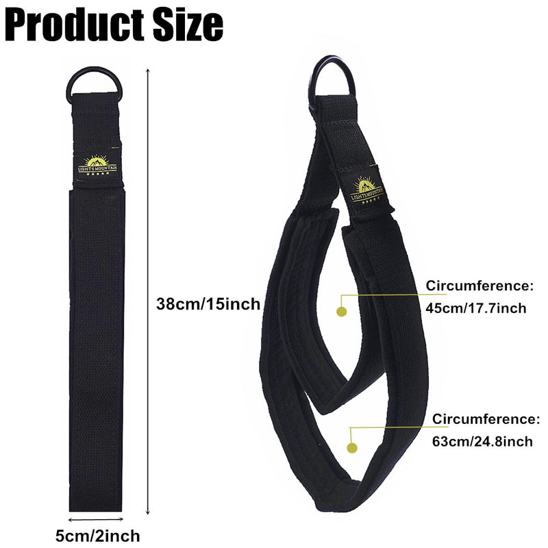 [Australia - AusPower] - Lights Mountain 1 Pair Pilates Double Loop Straps for Reformer, Fitness D-Ring Straps Handle, Yoga Exercise Accessories for Home Gym Workout 