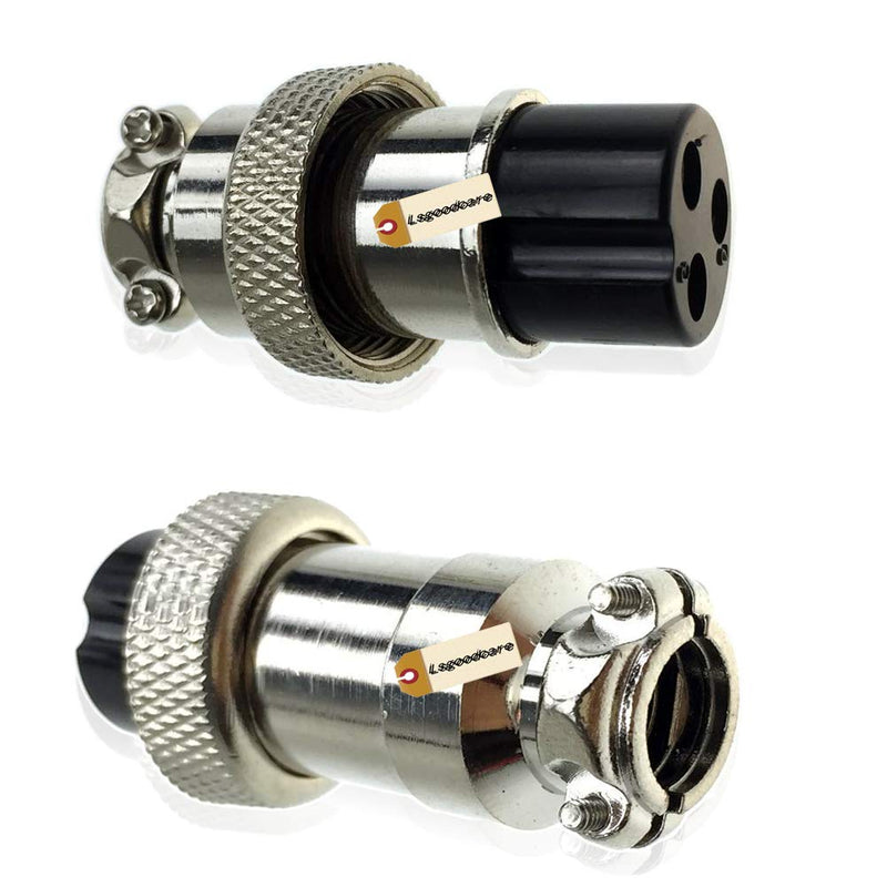 [Australia - AusPower] - Lsgoodcare 5PCS 10A 20MM 3 Pin Female Aviation Connector Socket Plug + 5PCS 10A 20MM 3 Pin Male Aviation Connector Socket Plug 3Pin 