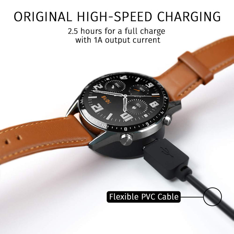 [Australia - AusPower] - AWINNER Charger Compatible for Huawei Watch GT Classic Sport, GT2, GT 2e, Honor Watch Magic Magic 2, Honor Watch Dream - USB Charging Cable 100cm (2-Pack) 2-pack 