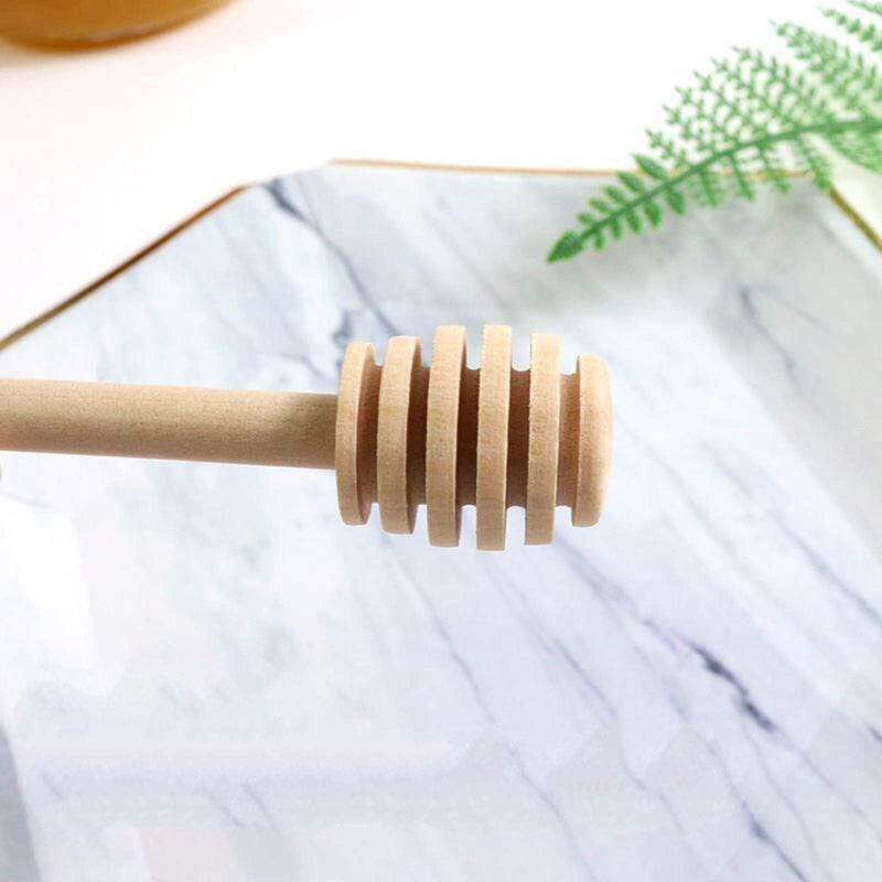 [Australia - AusPower] - 50 Pcs Wooden Honey Dipper Stick Collecting Dispensing Drizzling Jam Portable Wedding Party gift (6 inch) (50pcs) 50pcs 