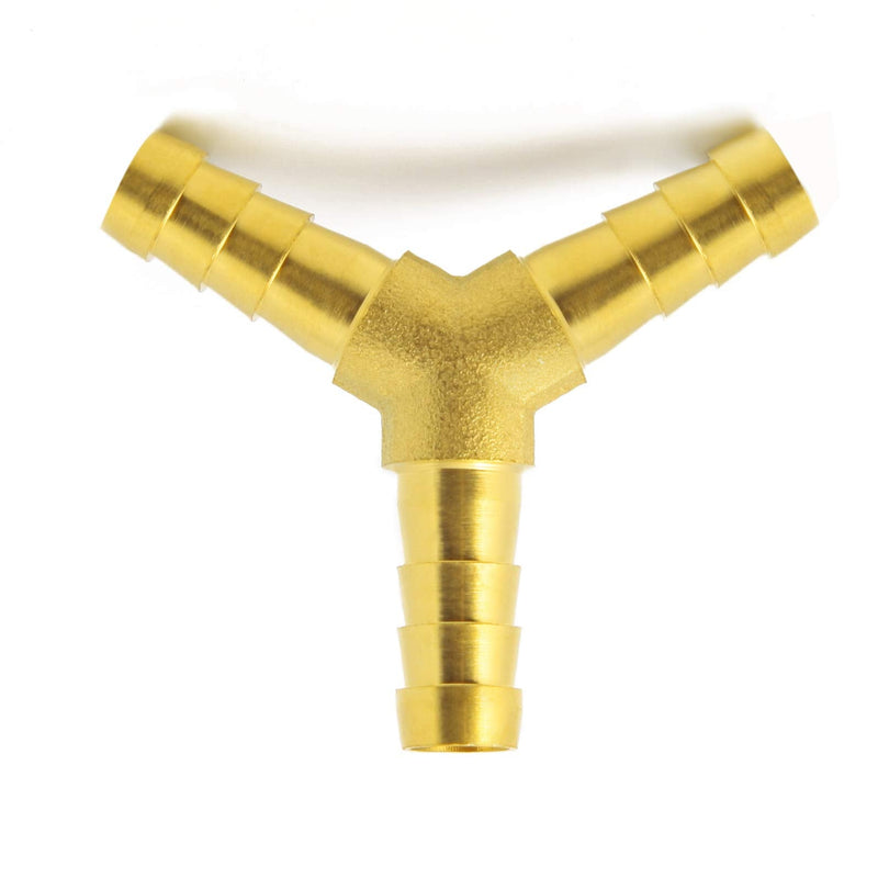 [Australia - AusPower] - Metaland Brass 1/2" Hose Barb 3 Way Wye Y Shape Barbed Splitter Fitting Splicer for Water Fuel Air 1/2" x 1/2" x 1/2" 