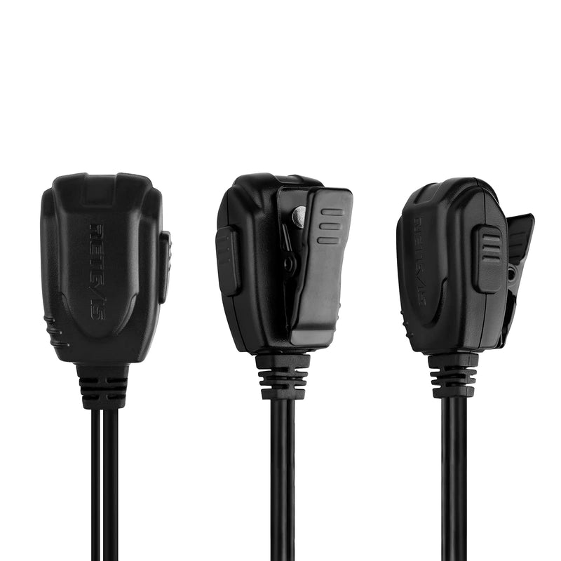 [Australia - AusPower] - Retevis EAK005 Walkie Talkie Earpiece with Mic 2 Pin, Earpiece with Coil Tube, Compatible with Retevis RT22 RT21 H-777 RT68 RT19 UV-5R Walkie Talkies, Acoustic Tube 2 Way Radio Headset (4 Pack) 