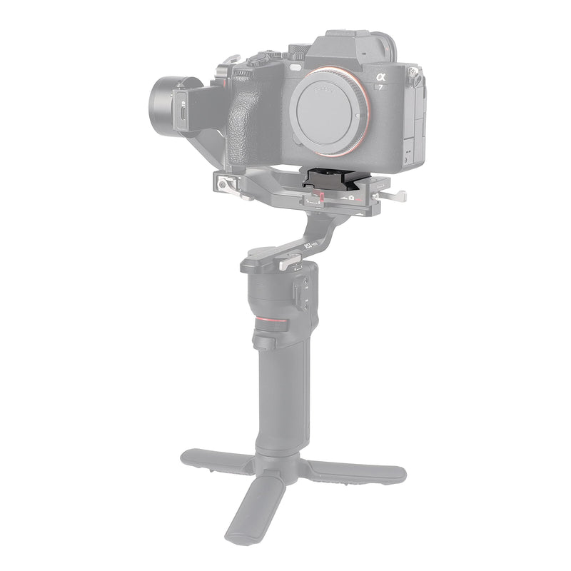 [Australia - AusPower] - FocusFoto Upper Quick Release Baseplate QR Plate for DJI Ronin RS3 Mini Gimbal Stabilizer, Compatible with RS2 RSC2 RS3 Pro Arca-Swiss Standard Camera Tripod Ballhead 