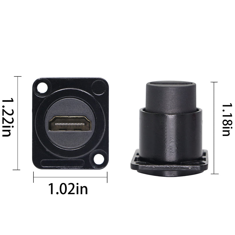[Australia - AusPower] - QIANRENON HDMI D Panel Mount Connector Socket HDMI Female to Female Coupler Adapter Converter 
