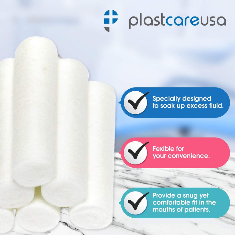 [Australia - AusPower] - 800 Dental Gauze Rolls, Cottons Pads for Dentists, Rolled Cotton Ball, Nose Plugs for Kids and Adults, Nosebleed Kit Accessories, Mouth Gauze, Non Sterile, 1.5 Inch 