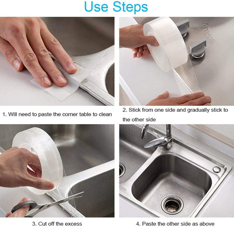 [Australia - AusPower] - TYLife Caulk Strip,2 Inch x 33Feet Self Adhesive Waterproof Sealing Tape for Bathtub Bathroom Shower Toilet Kitchen and Wall Sealing 49/25 Inch Width x 33Feet Length White 