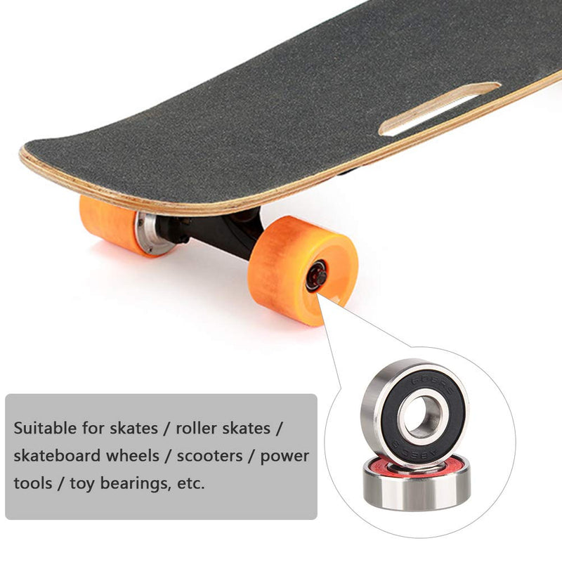 [Australia - AusPower] - TIMESETL 20 Pack 608-2RS Ball Bearings, Double Rubber Sealed Miniature Deep Groove 608RS Bearings for Skateboards, Inline Skates, Scooters, Roller Blade Skates, 8 x 22 x 7mm 